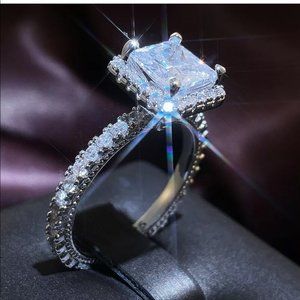 New sterling silver White dianond Jewelry Ring